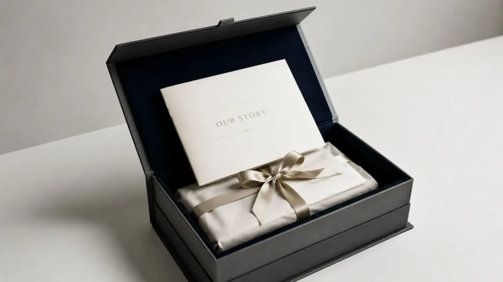 Test 1 Company Story Inserts in Gift Boxes as a Corporate Gift