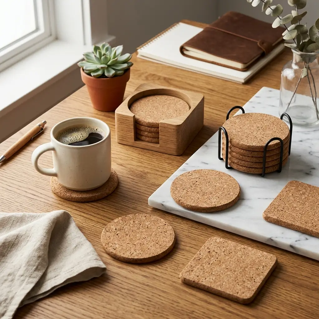 Test 1 Cork Coaster as a Customisable Corporate Gift