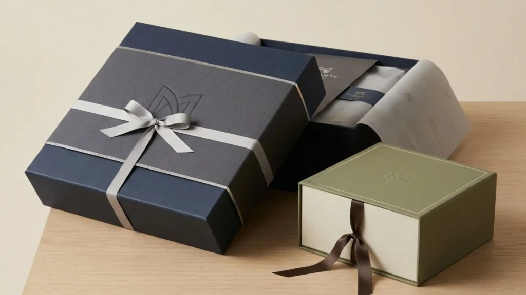 Test 1 Custom Packaging with Brand Colors as a Corporate Gift