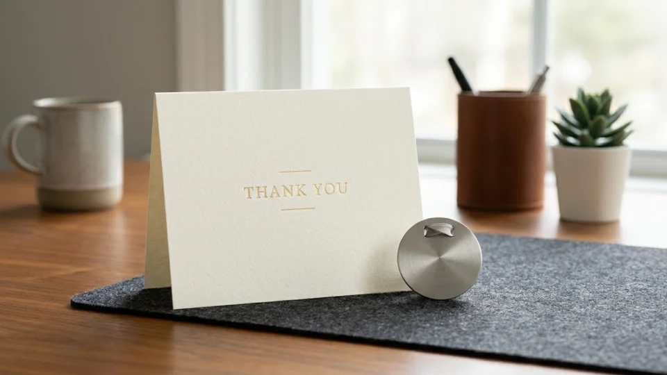 Test 1 Event Thank You Card with Gift Token as a Customisable Corporate Gift