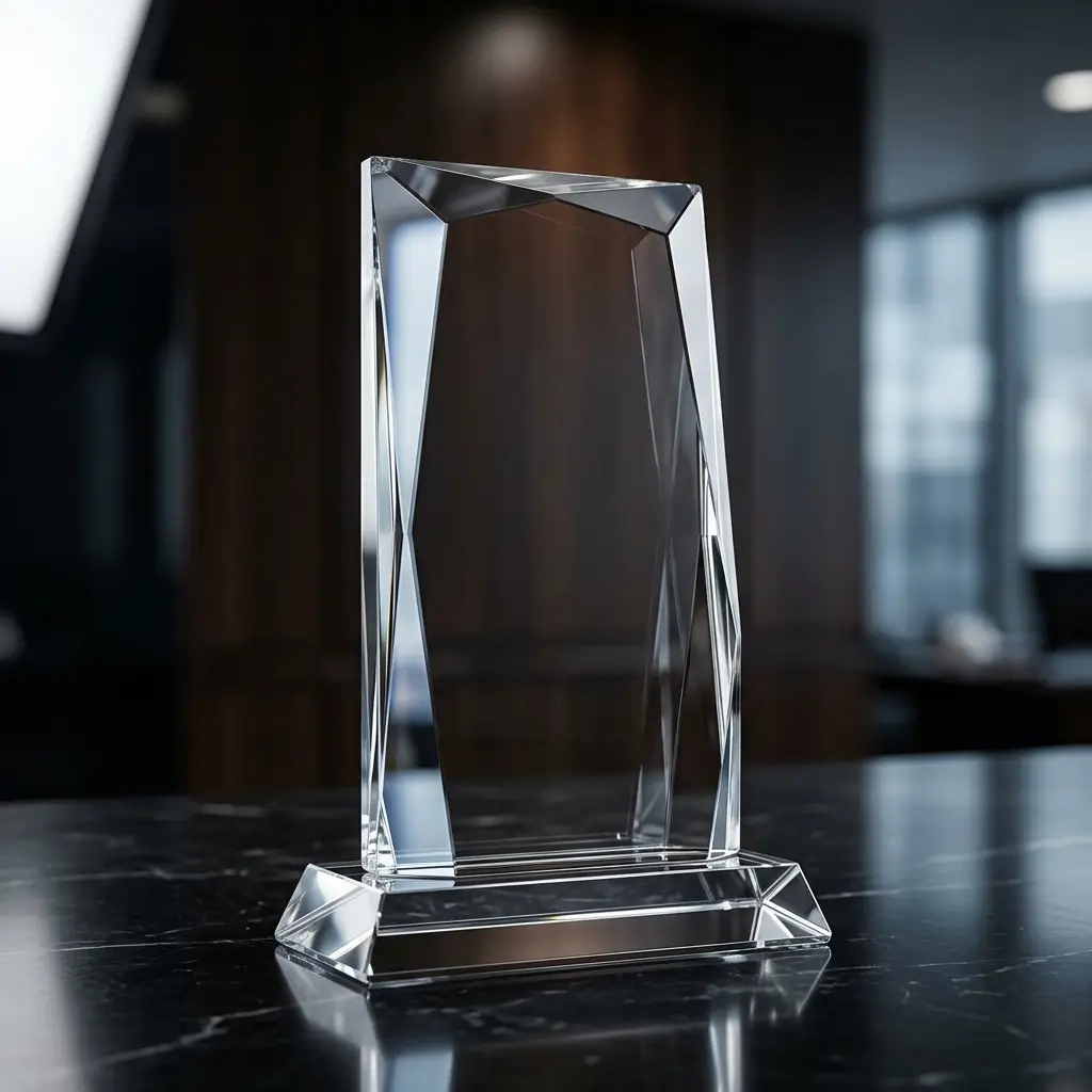 Test 1 Executive Crystal Award Plaque as a Corporate Gift
