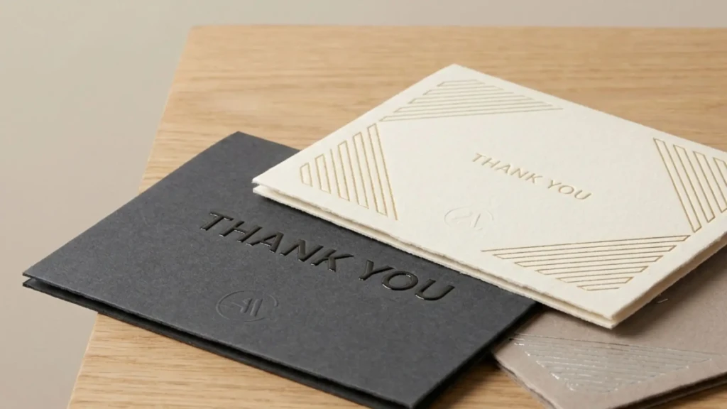 Test 1 Personalized Thank You Message Cards as a Corporate Gift