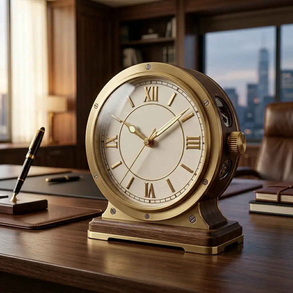 Test 1 Premium Analog Desk Clock as a Corporate Gift